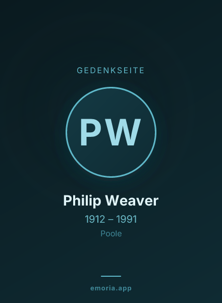 Gedenkportrait von Philip Weaver