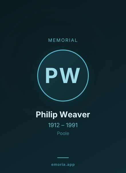 Memorial portrait of Philip Weaver