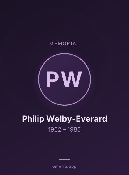 Memorial portrait of Philip Welby-Everard