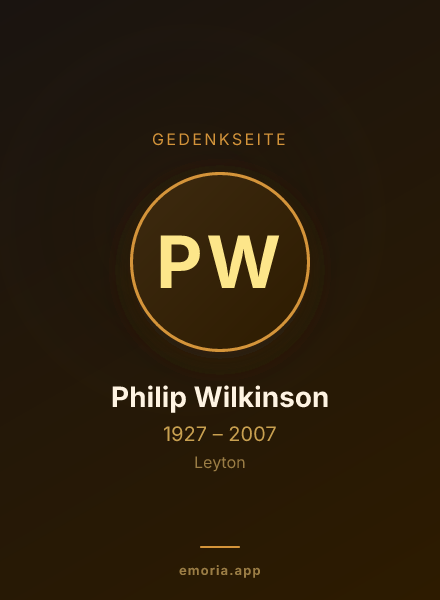 Gedenkportrait von Philip Wilkinson