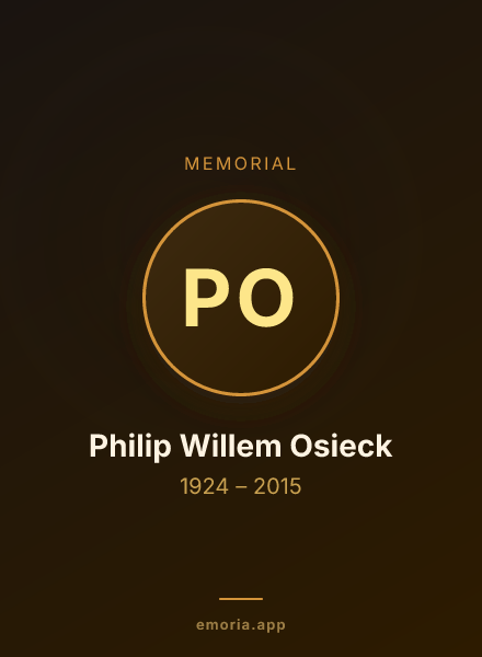 Memorial portrait of Philip Willem Osieck