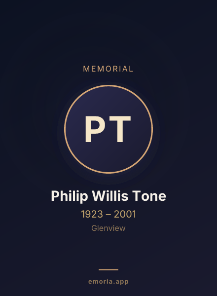 Memorial portrait of Philip Willis Tone