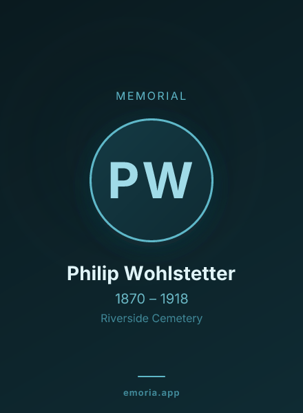 Memorial portrait of Philip Wohlstetter