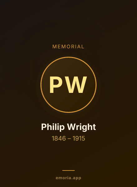 Memorial portrait of Philip Wright