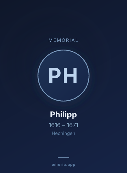 Memorial portrait of Philipp