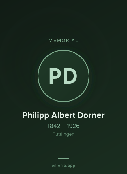 Memorial portrait of Philipp Albert Dorner