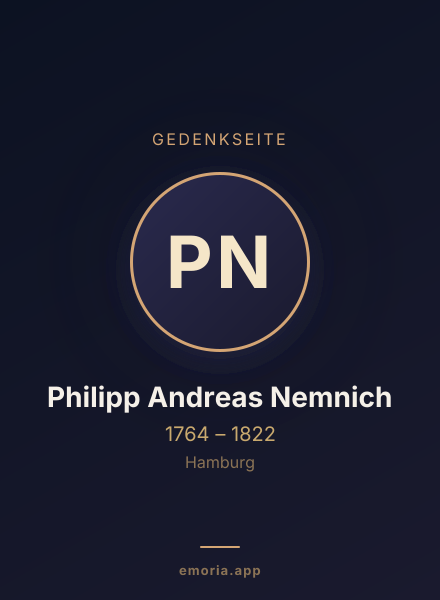 Gedenkportrait von Philipp Andreas Nemnich