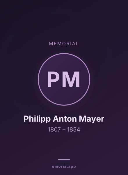 Memorial portrait of Philipp Anton Mayer