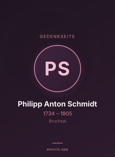 Gedenkportrait von Philipp Anton Schmidt