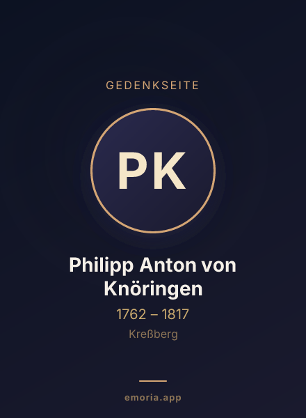 Gedenkportrait von Philipp Anton von Knöringen