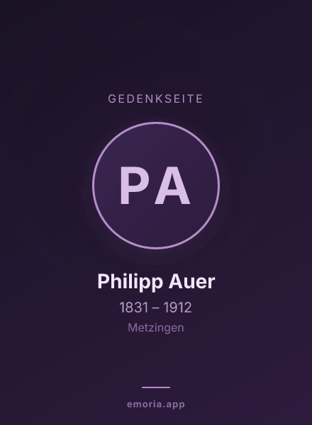 Gedenkportrait von Philipp Auer