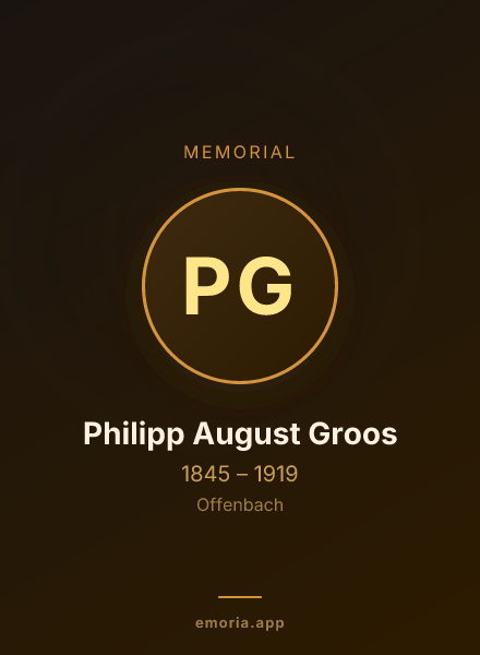 Memorial portrait of Philipp August Groos