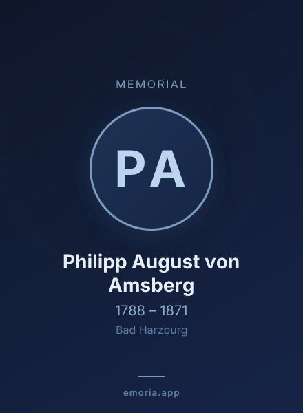 Memorial portrait of Philipp August von Amsberg