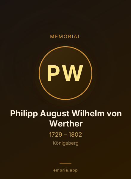 Memorial portrait of Philipp August Wilhelm von Werther