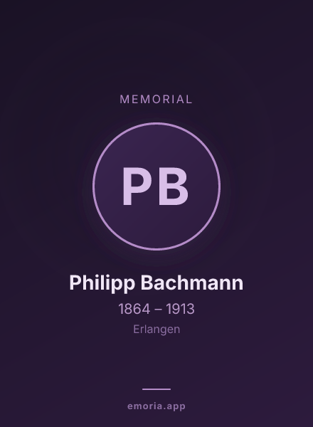 Memorial portrait of Philipp Bachmann