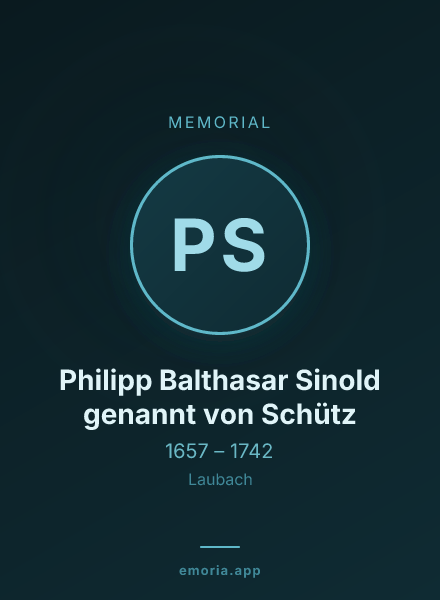 Memorial portrait of Philipp Balthasar Sinold genannt von Schütz