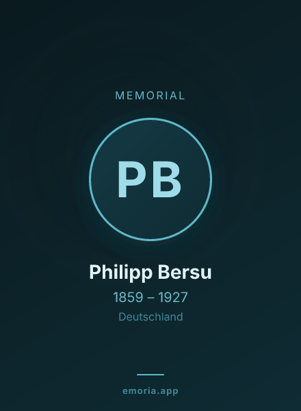 Memorial portrait of Philipp Bersu