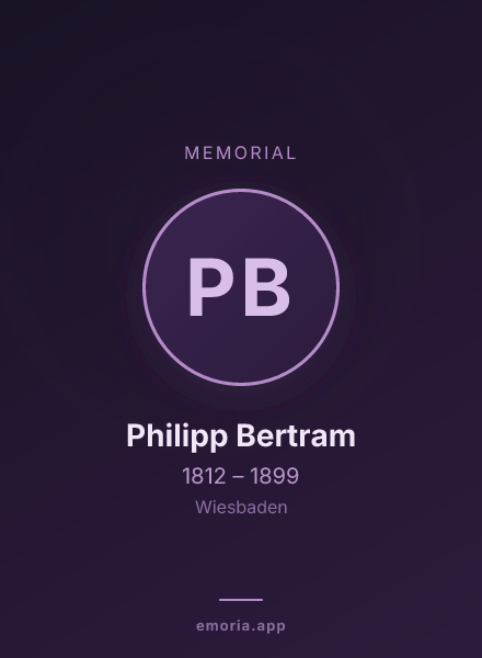 Memorial portrait of Philipp Bertram