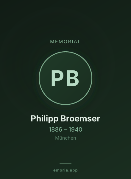 Memorial portrait of Philipp Broemser