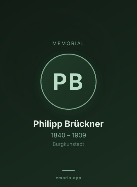 Memorial portrait of Philipp Brückner