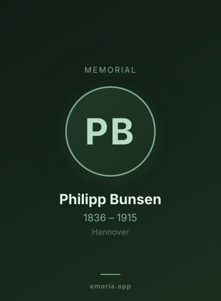 Memorial portrait of Philipp Bunsen