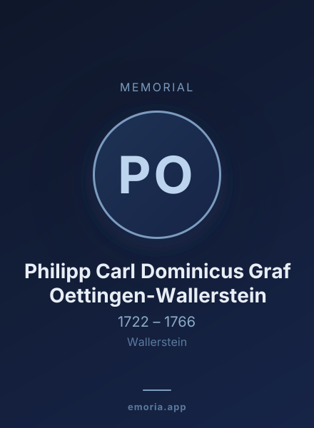 Memorial portrait of Philipp Carl Dominicus Graf Oettingen-Wallerstein