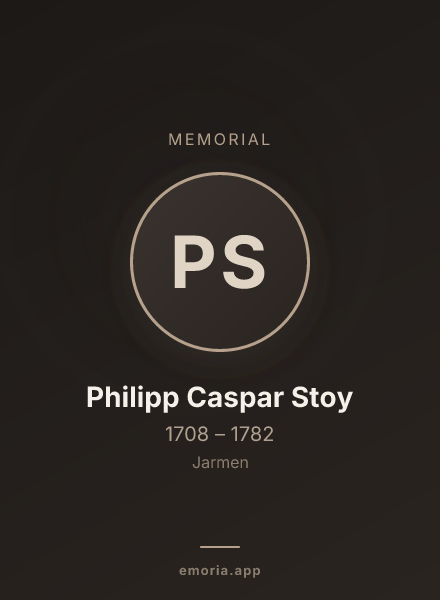 Memorial portrait of Philipp Caspar Stoy