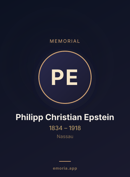 Memorial portrait of Philipp Christian Epstein