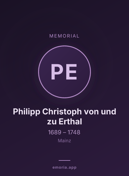 Memorial portrait of Philipp Christoph von und zu Erthal