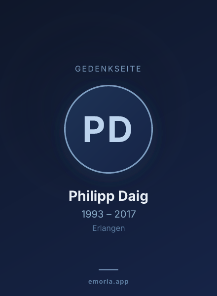 Gedenkportrait von Philipp Daig