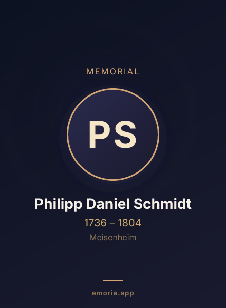 Memorial portrait of Philipp Daniel Schmidt