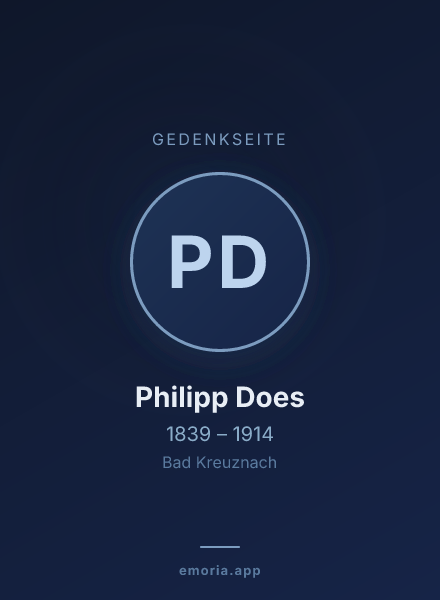 Gedenkportrait von Philipp Does