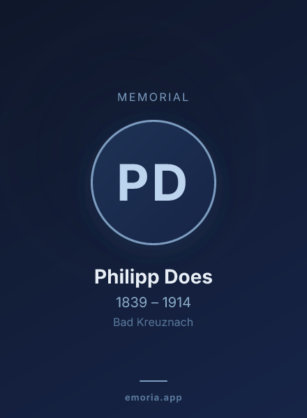 Memorial portrait of Philipp Does
