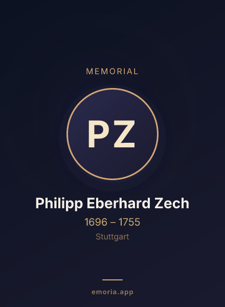 Memorial portrait of Philipp Eberhard Zech