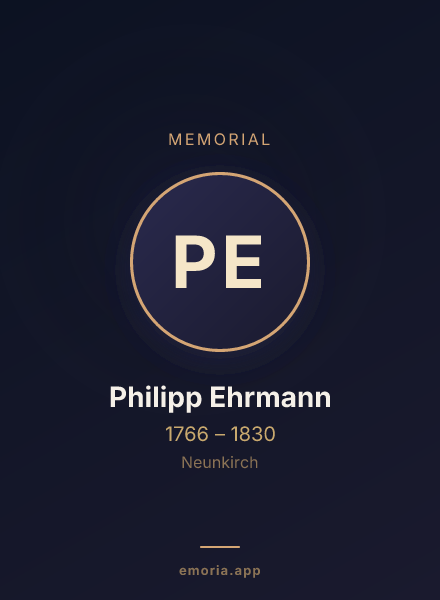 Memorial portrait of Philipp Ehrmann