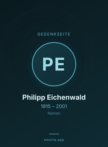 Gedenkportrait von Philipp Eichenwald