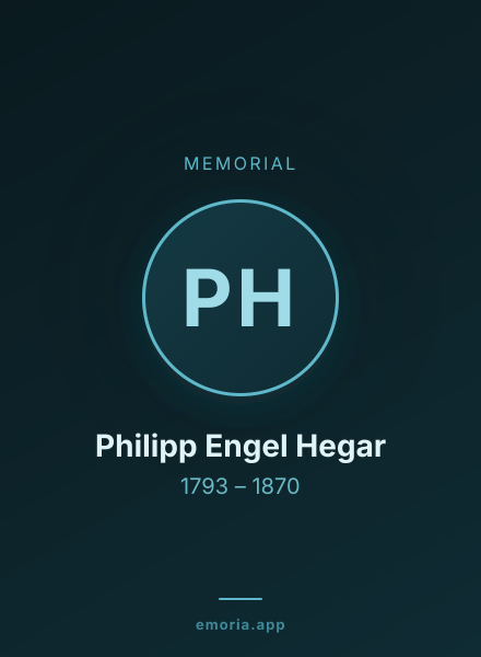 Memorial portrait of Philipp Engel Hegar