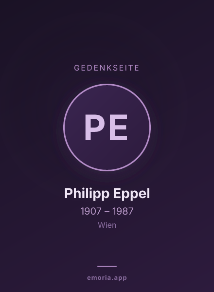 Gedenkportrait von Philipp Eppel