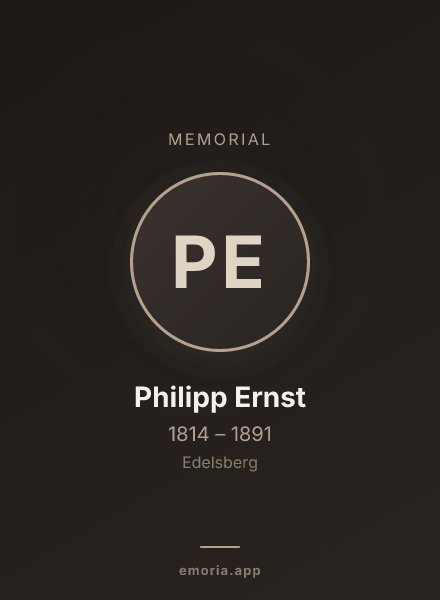 Memorial portrait of Philipp Ernst