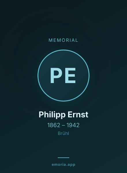 Memorial portrait of Philipp Ernst