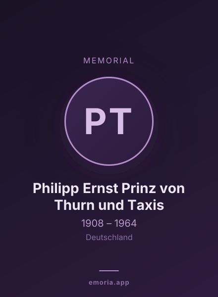 Memorial portrait of Philipp Ernst Prinz von Thurn und Taxis
