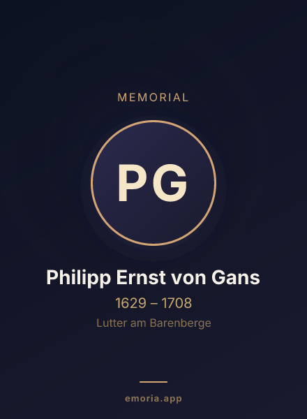 Memorial portrait of Philipp Ernst von Gans