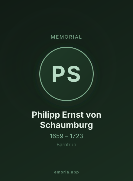 Memorial portrait of Philipp Ernst von Schaumburg