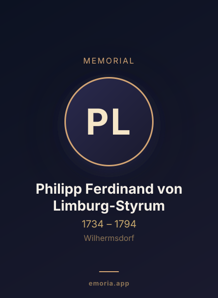 Memorial portrait of Philipp Ferdinand von Limburg-Styrum