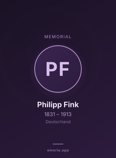 Memorial portrait of Philipp Fink