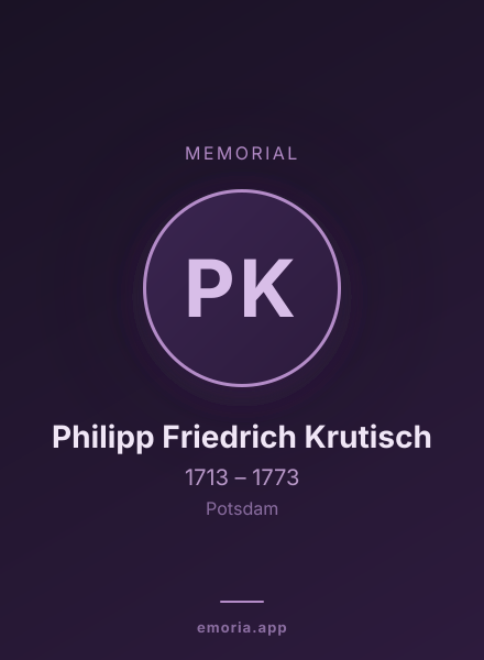 Memorial portrait of Philipp Friedrich Krutisch