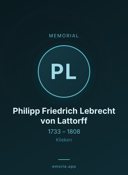 Memorial portrait of Philipp Friedrich Lebrecht von Lattorff
