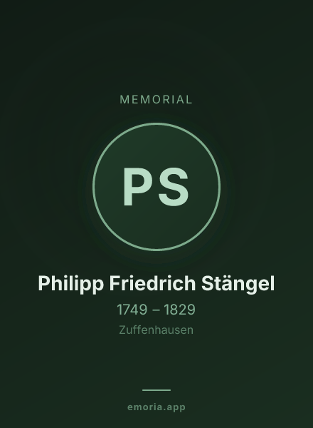 Memorial portrait of Philipp Friedrich Stängel
