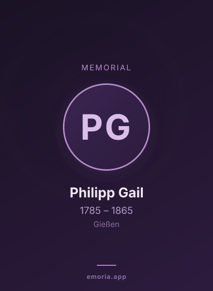 Memorial portrait of Philipp Gail