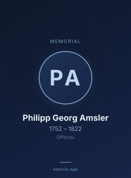Memorial portrait of Philipp Georg Amsler